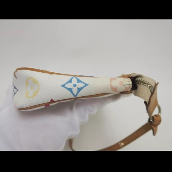 LOUIS VUITTON Murakami Pochette Accessoires Bag White Vintage Y2K RARE - Picture 5 of 16